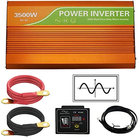 ECO-WORTHY 3000W Solar Power Inverter DC 24V to AC 110V Pure Sine Wave Inverter for Solar Panel Kit