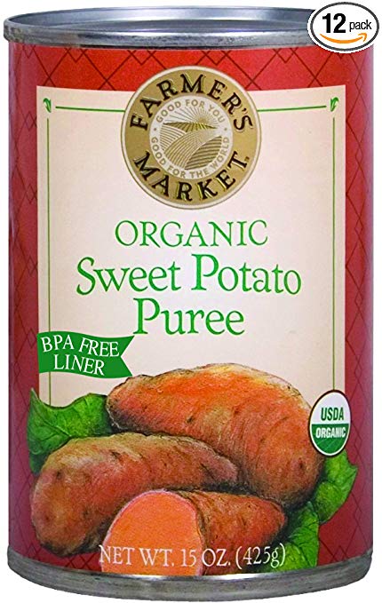 Farmer's Market Organic Sweet Potato Puree, 15-Ounce Cans (Pack of 12)