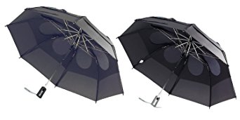 Gustbuster Metro Wind Resistant Umbrellas 2 Pack Bundle, Many Color Options Available