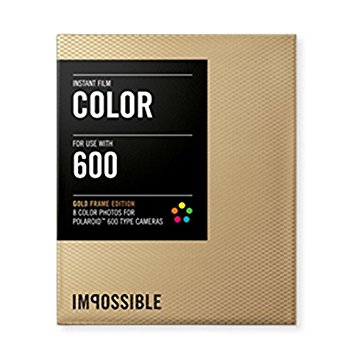 Impossible PRD2934 Color Film for Polaroid 600-Type Camera Frame (Gold)