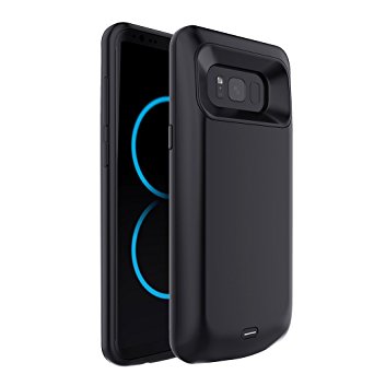 Samsung Galaxy S8 Charging Case, [5000mAh] Rechargeable External Power Battery Charging Case [Black]
