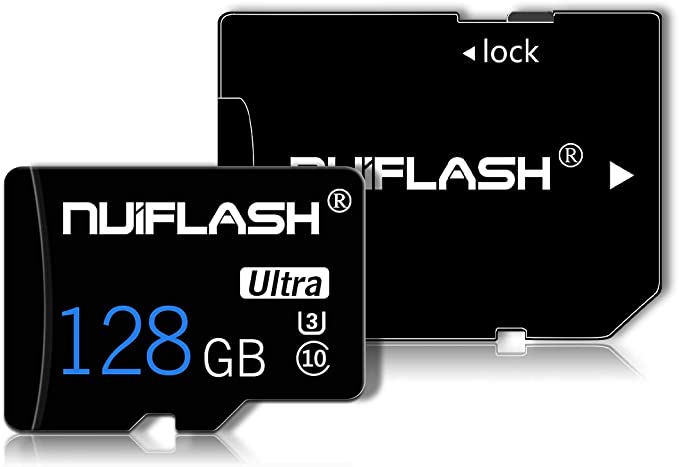 128GB Memory Card,128GB Micro Memory Card,TF Card 128GB Class 10 with A Free Card Adapter for Android Cellphone,Camera,Tachograph,Tablet Computers Drone(128GB)