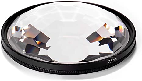 Andoer Kaleidoscope Glass Prism, 77mm Kaleidoscope Prism Camera Glass Filter Variable Number of Subjects SLR Photography Accessories (Kaleidoscope)