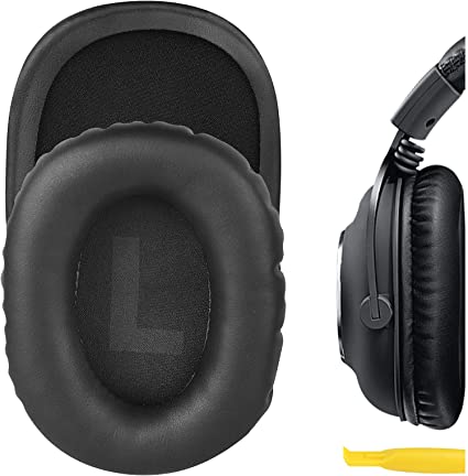 Geekria QuickFit Replacement Ear Pads for Logitech G Pro, G Pro X, G433, G233 Headphones Earpads, Headset Ear Cushion Repair Parts (Black)