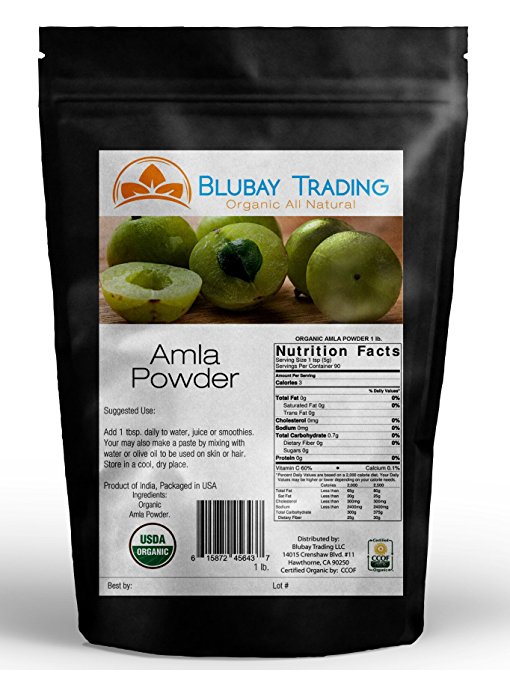 Amla Powder ORGANIC (Amalaki - Indian Gooseberry) 16 oz ~ 1 lb