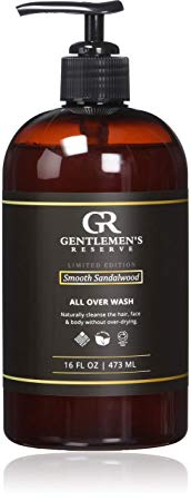 Gentlemen's Reserve All Over Wash (Smooth Sandalwood Scent) Body Wash   Face Wash   Shampoo 16 oz