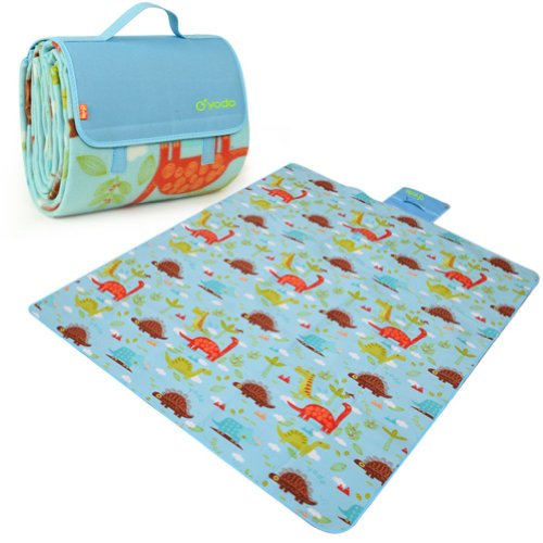 Yodo X-Large Waterproof Picnic Ourdoor Blanket Tote 79 x 79 with Handle and Soft Padding