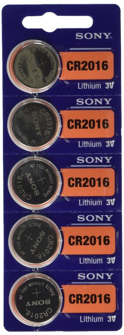Sony CR2016 3 Volt Lithium Manganese Dioxide Batteries, Genuine Sony Blister Packaging (10 Pieces)