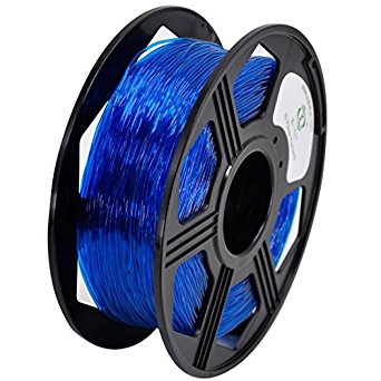 YOYI 3D Flexible TPU 0.8KG 1.75mm Transparent Blue Flexible TPU 3D Printer Filament, Diameter Tolerance  /- 0.05 mm, 0.8KG Spool, 1.75 mm, Transparent Blue