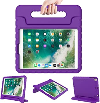 BMOUO Kids Case for iPad 9.7 Inch 2018/2017,iPad Air 2 - Shockproof Case Light Weight Kids Case Cover Handle Stand Case for iPad 9.7 Inch 2017/2018 (iPad 5th and 6th Generation),iPad Air 2, Purple