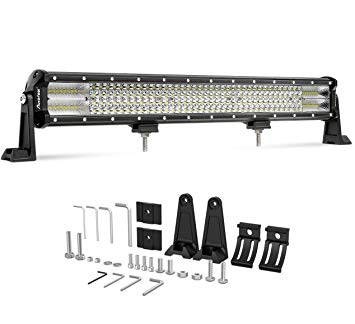 LED Light Bar, Autofeel 23 inch Quad Row Driving Lights Emergency Lights Spot Flood Combo Beam Light Bar Of Road Lights with Slide Mounting Brackets for Truck Jeep-1 Year Warranty