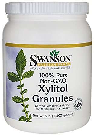 Swanson 100% Pure Non-Gmo Xylitol Granules 48 oz (3 lbs) (1,362 g) Granules