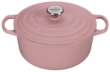 Le Creuset Signature Enameled Cast-Iron 5-1/2-Quart Round French (Dutch) Oven, Hibiscus