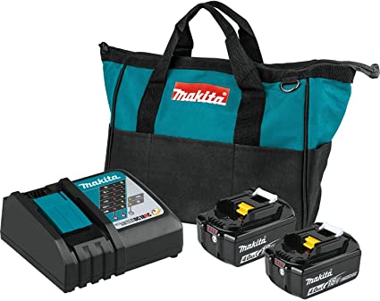 Makita BL1840BDC2 18V LXT Lithium-Ion Battery and Rapid Optimum Charger Starter Pack (4.0Ah)