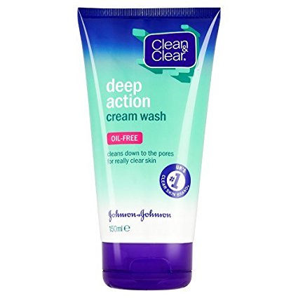 Clean and Clear Deep Action Oil-Free Cream Wash, 150ml