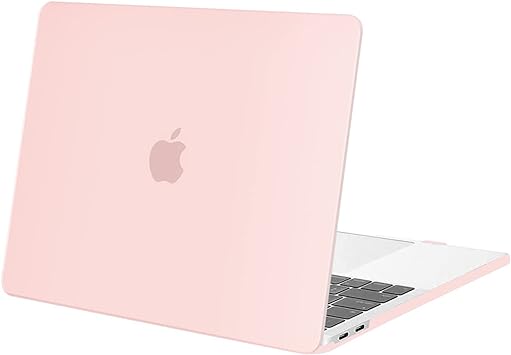 MOSISO Compatible with MacBook Pro 13 inch Case 2023, 2022, 2021, 2020-2016 M2 M1 A2338 A2251 A2289 A2159 A1989 A1708 A1706 with/Without Touch Bar, Plastic Hard Shell Case Cover, Chalk Pink