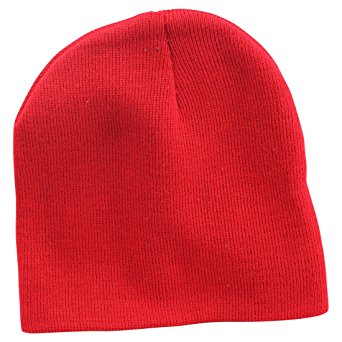 DALIX Beanie Cap 8" Red, Camo, Black, Blue, Green, White, Orange Hat