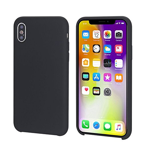 iPhone X Case, iPhone 10 Case, Casegory iPhone X/10 Case Liquid Silicone Ultra Slim Gel Rubber Cover Case with Microfiber Cloth for iPhone X/10