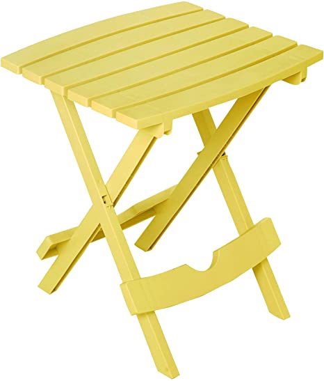 Adams Manufacturing 8510-19-3700 Quick-Fold Side Table, Yellow