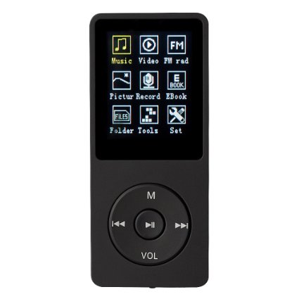 Lychee MP3 Player 70 Hours Music Playback MP3 Lossless Sound Entry Hi-Fi 8GB Music MP4 Player (Supports up to 64GB)