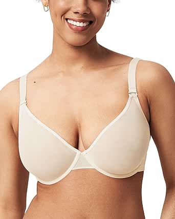 HSIA Balconette Minimizer Bras for Women - Plunge Sheer Mesh Unlined Bras with Underwire Seamless Demi Cup