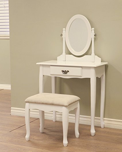 Frenchi Home Furnishing 3-Piece Vanity Set, White