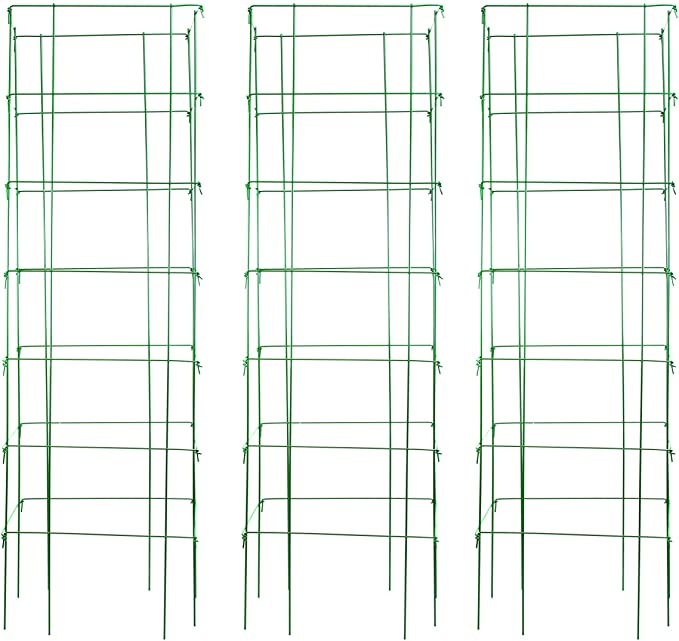 Burpee Extra Large Heavy Gauge Green Tomato 3 Cages | 18" x 18" x 58" | Made in The USA