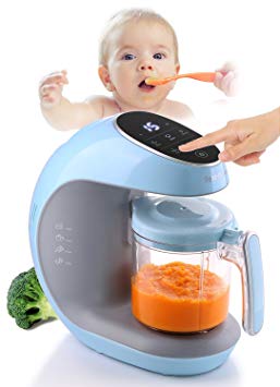 Ronegye Baby Food Cooker, Steamer and Blender with Smart Touch Panel for Easier to Operate, Blue