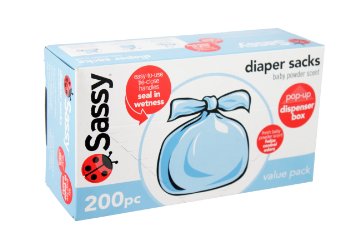 Sassy Baby Disposable Diaper Sacks 200 Count