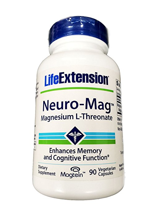 Neuro-mag Magnesium L-threonate-1 Bottle - 90 Vegetarian Capsules