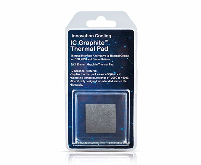 Innovation Cooling Graphite Thermal Pad Alternative to Thermal Paste/Grease (30 X 30 mm)