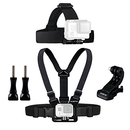 Sametop Chest Mount Harness Chesty   Head Mount Strap for GoPro Hero 6, 5, 4, Session, 3 , 3, 2, 1 Cameras