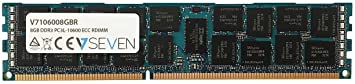 V7 V7106008GBR V7 8GB DDR3 PC3-10600 - 1333mhz 1.35V SERVER ECC REG Server Memory Module - V7106008GBR