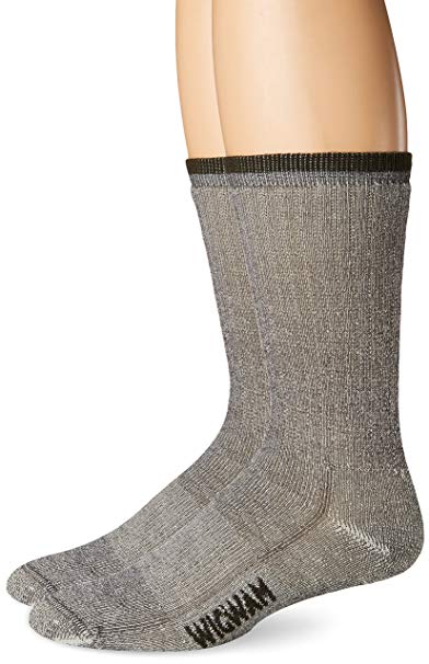 Men's Merino Wool Comfort Hiker Crew Length 2-Pack Socks