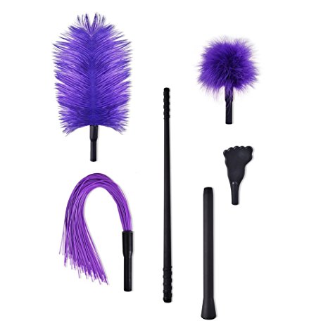 Utimi Detachable 4 in 1 BDSM Flirting Feather, Ball, Paddle and Whip