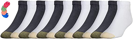 Gold Toe Men's 656p Cotton Quarter Athletic Socks, Multipairs Free Sock Clips Included