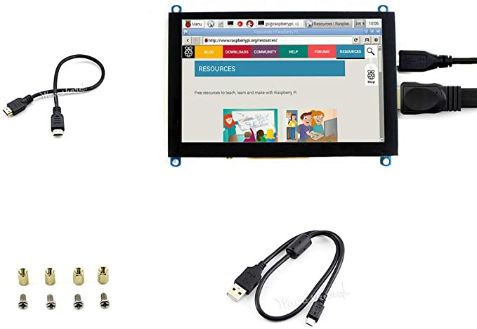 Capacitive Touch 5inch Raspberry pi LCD HDMI Display Module 800480 High Resolution HDMI Interface Screen Supports Multi Mini-PCs Multi Systems