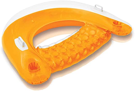 Intex Sit N Float Inflatable Lounge, 60" X 39", 1 Pack (Colors May Vary)