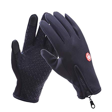 JIUBAK Touch Screen Gloves Running Driving Gloves Screen Touch Gloves Waterproof Warm Gloves for Women and Men and Adjustable Size
