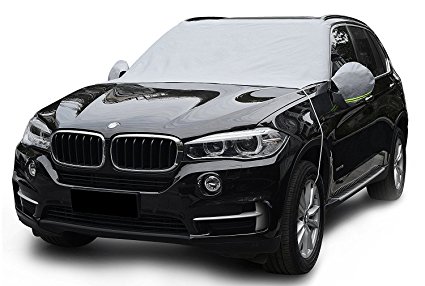 Supernova Universal Windshield Cover for Snow and Ice & Sun Shade Protector, Fits for Most Cars, Vehicles, Minivans, Large Trucks and SUVs