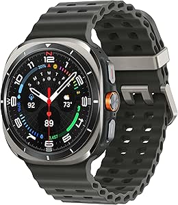 SAMSUNG Galaxy Watch Ultra 47mm LTE AI Smartwatch w/Energy Score, Wellness Tips, Heart Rate Tracking, Sleep Monitor, Fitness Tracker, GPS, 2024,Titanium Silver (Renewed)