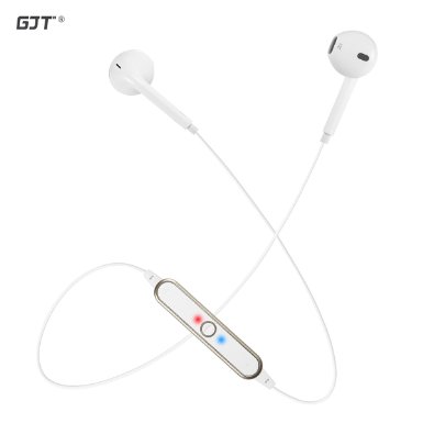 GJT®Wireless Portable Stereo Lightweight Bluetooth V4.0 Headphones Earbuds Earphone with Dual Connection, Hand-free Calling and Built-in Microphone for Sports, Running, Gym, Hiking, Jogger and Exercise for iPhone 6 6S 5S, Samsung Galaxy S6 S6 edge, Note 4 3 2 Android Cellphones Enabled Bluetooth Device (GOLD)