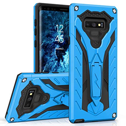 Zizo Static Series Compatible with Samsung Galaxy Note 9 Case Military Grade Drop Tested with Built in Kickstand Blue Black