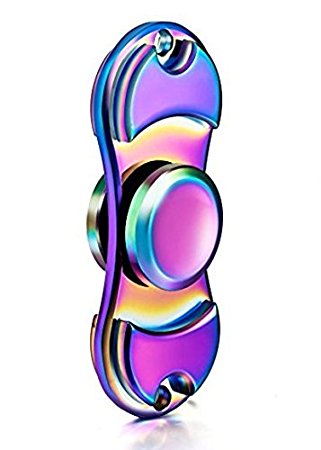 Abestt Fidget Hand Spinner Metal Zinc Alloy High Speed Colorful Rainbow 2 Side, EDC,Stress Reducer Relieve Anxiety [USA Stock Fast Delivery]