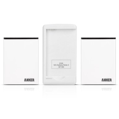 Anker 2 x 3100mAh Li-ion Batteries for Samsung Galaxy Note 2/II N7100, I605 (Verizon), I317 (AT&T), T889 (T-Mobile), L900 (Sprint), R950 (U.S. Cellular), fits EB595675LA with Anker Travel Charger