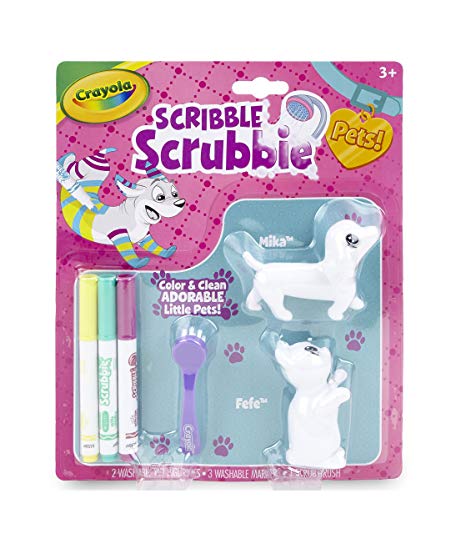 Crayola Scribble Scrubbie, Color & Wash Pet Toys for Kids, Gift, Ages 3, 4, 5, 6