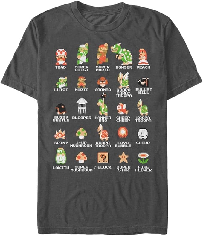 Nintendo Men's Pixel Cast T-Shirt