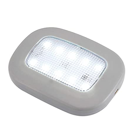 Coxeer Universal Practical Magnetic Car Ceiling Dome Light (Grey, White Light, LED), Pack of 1