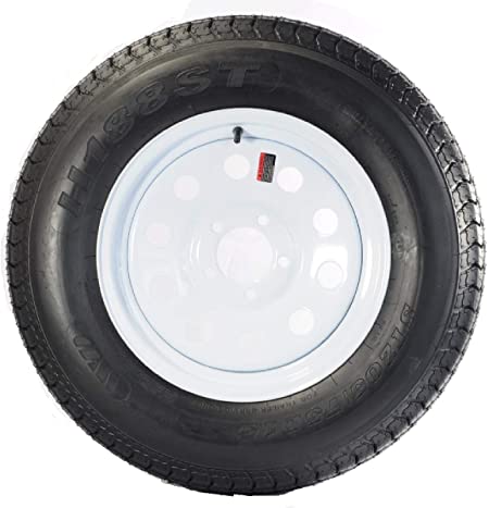 205/75D15 Trailer Tire with Rim (White Mod Rim)