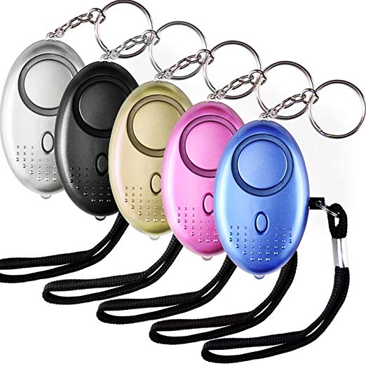 Aboat 5 PACK 130db Personal Security Alarm Keychain with LED light, Emergency Self-Defense Security Alarm Providing Powerful Safety and Property Assurance for Women/ Kids /Elderly /Girls /Explorer